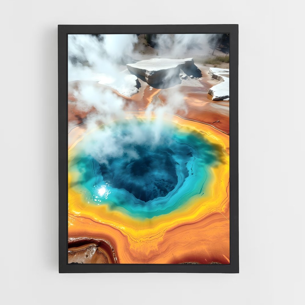 ap-yellowstone volcano-5 cadre Noir
