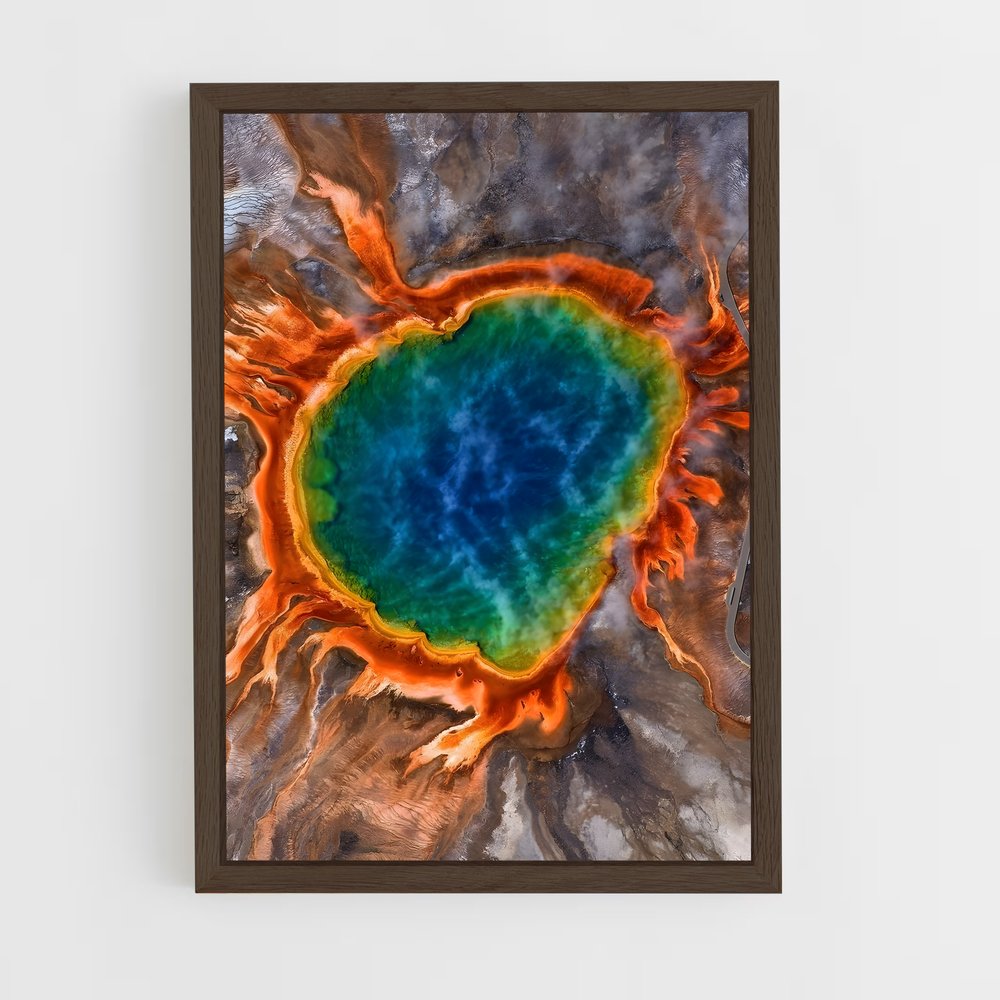 ap-yellowstone volcano-6 cadre Bois foncé