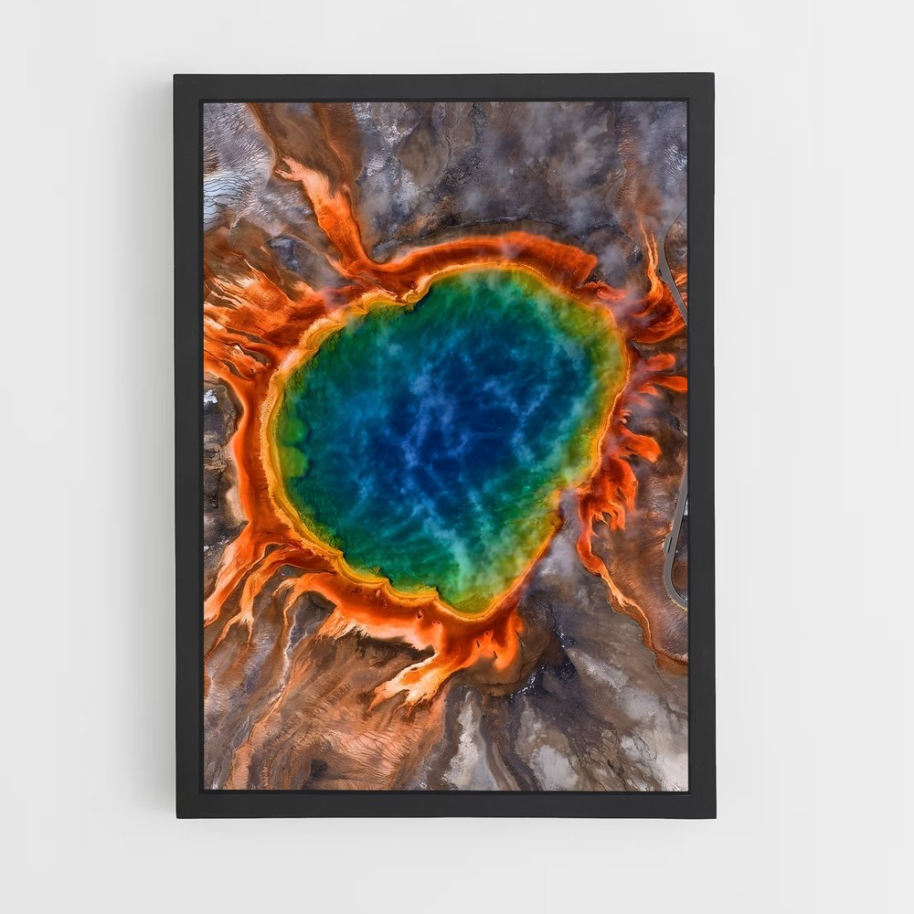 ap-yellowstone volcano-6 cadre Noir
