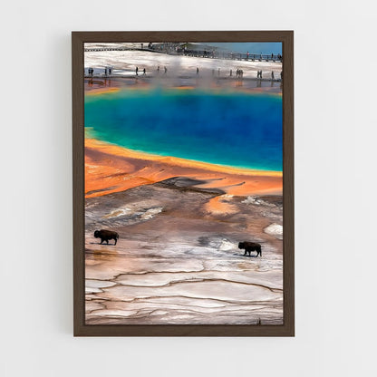 ap-yellowstone volcano-7 cadre Bois foncé