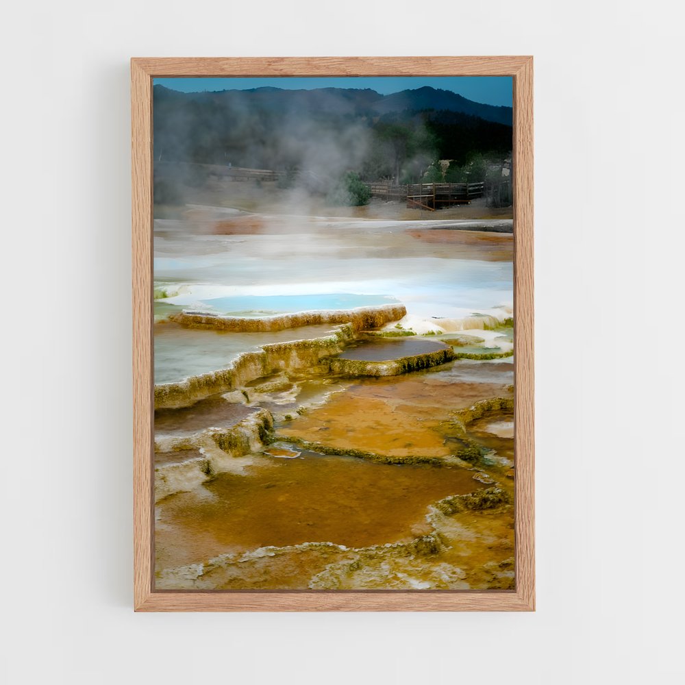 ap-yellowstone volcano-8 cadre Bois clair