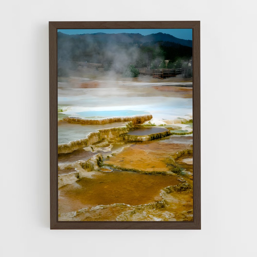 ap-yellowstone volcano-8 cadre Bois foncé