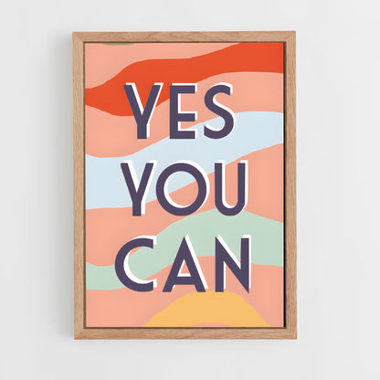ap-yes we can-1 cadre Bois clair