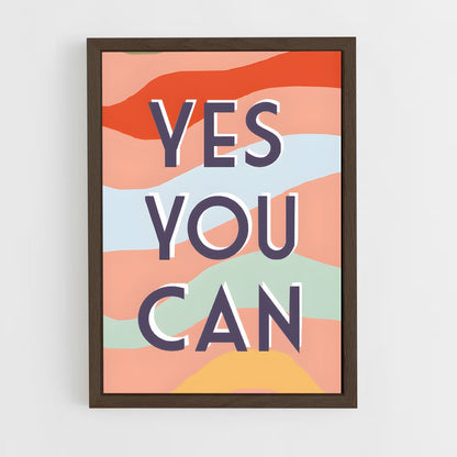ap-yes we can-1 cadre Bois foncé