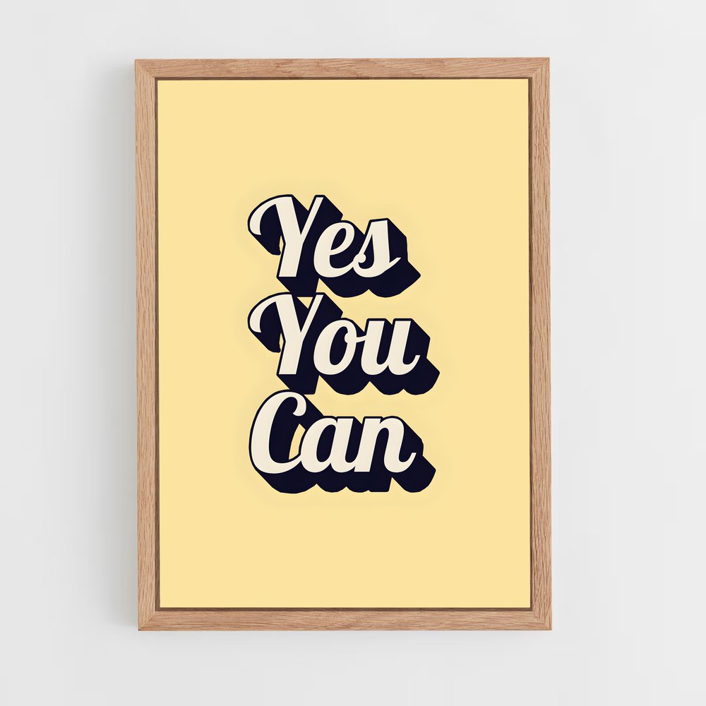 ap-yes we can-2 cadre Bois clair
