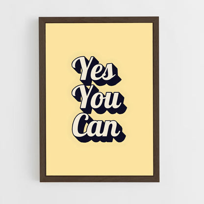 ap-yes we can-2 cadre Bois foncé