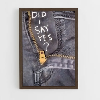 ap-yes we can-3 cadre Bois foncé