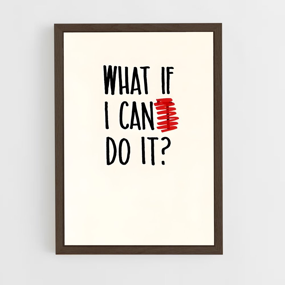 ap-yes we can-4 cadre Bois foncé