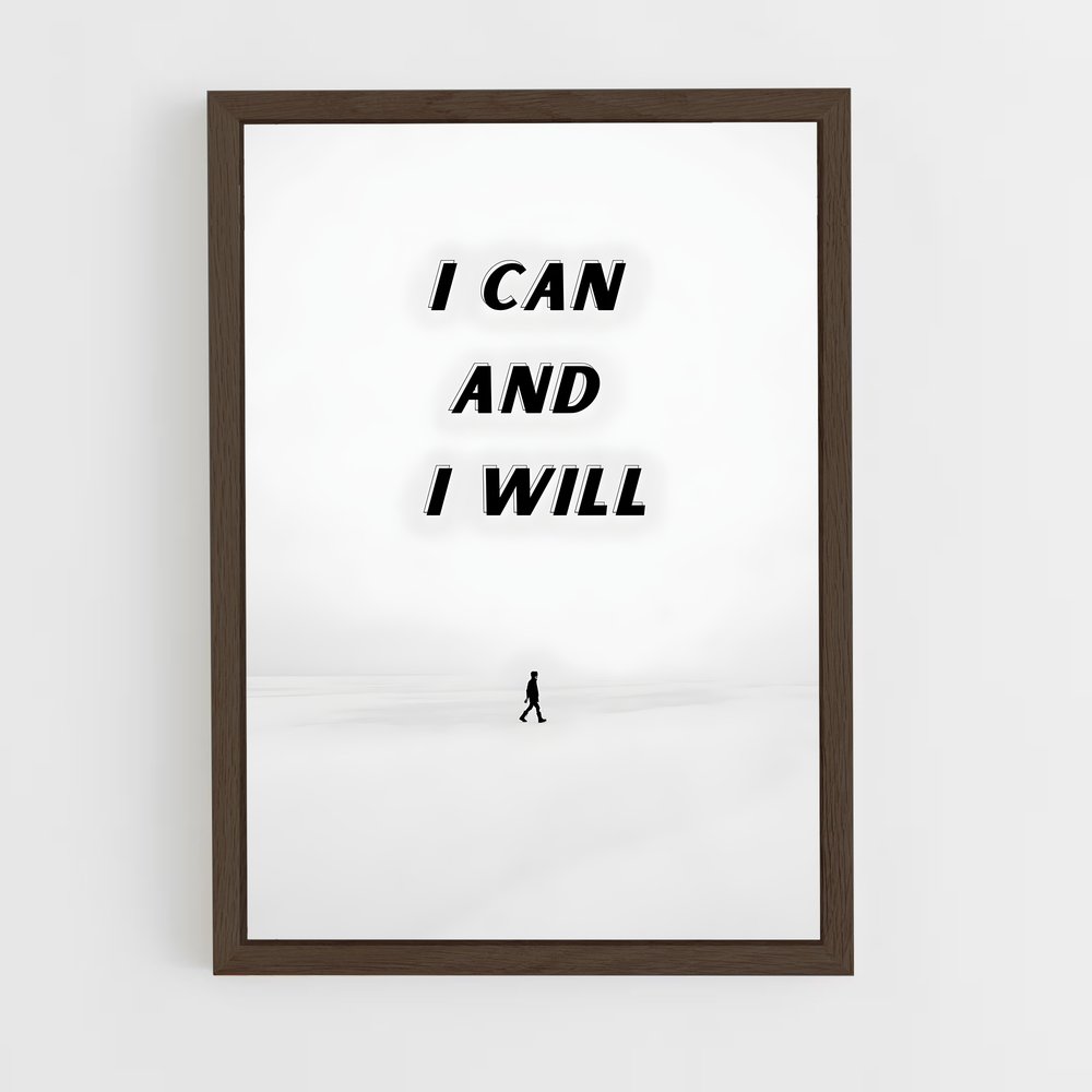 ap-yes we can-5 cadre Bois foncé