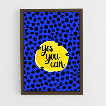 ap-yes we can-6 cadre Bois foncé