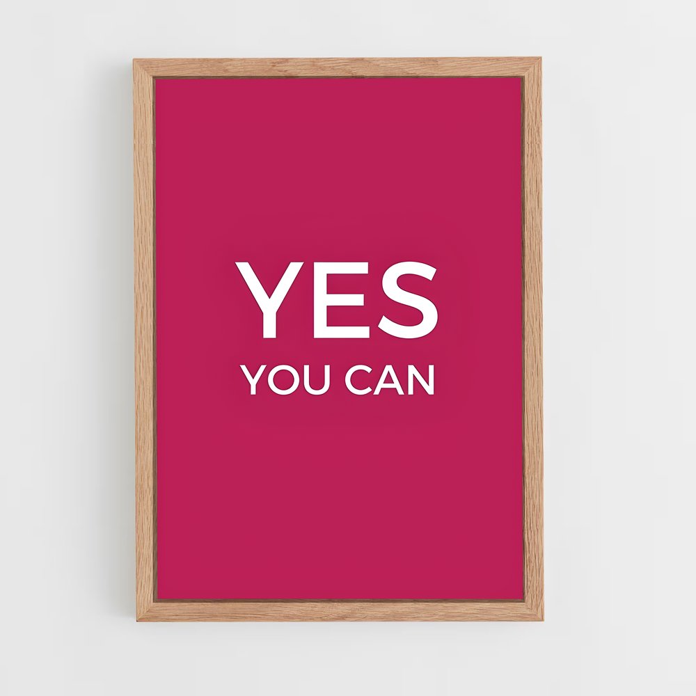 ap-yes we can-7 cadre Bois clair