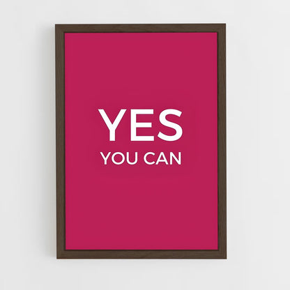 ap-yes we can-7 cadre Bois foncé