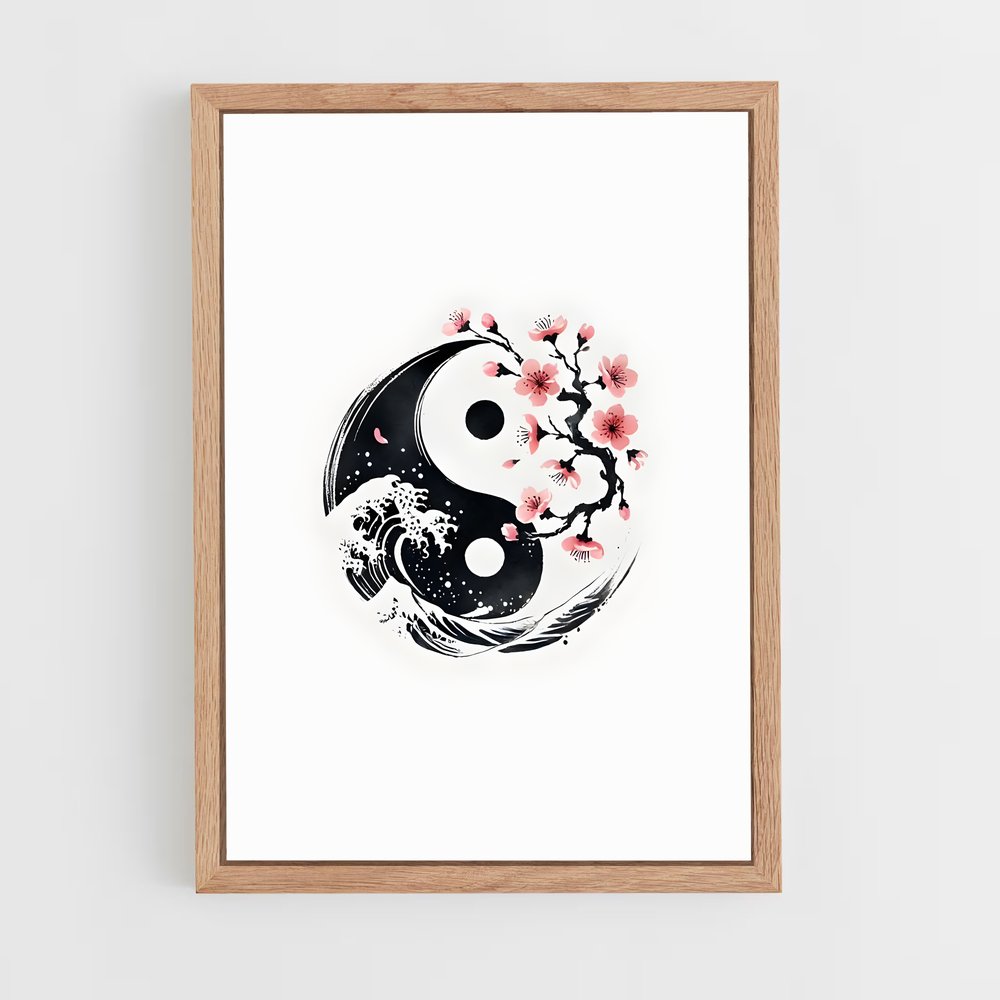 ap-yin yang-1 cadre Bois clair