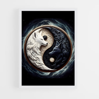 ap-yin yang-5 cadre Blanc