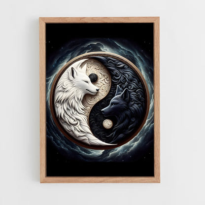 ap-yin yang-5 cadre Bois clair