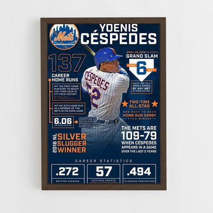 ap-yoenis cespedes-3 cadre Bois foncé