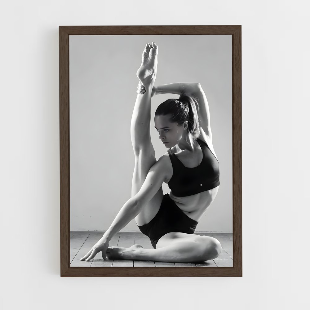 ap-yoga pose-2 cadre Bois foncé