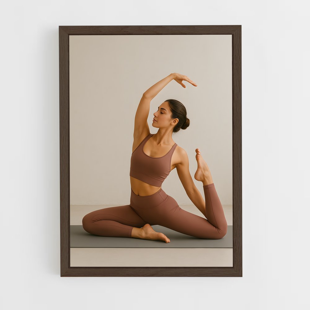 ap-yoga pose-4 cadre Bois foncé