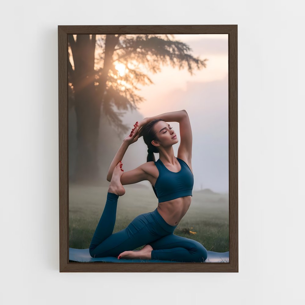 ap-yoga pose-8 cadre Bois foncé