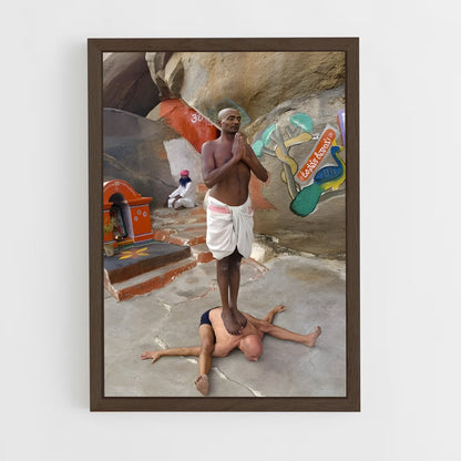 ap-yoga poses-2 cadre Bois foncé
