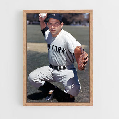 ap-yogi berra-1 cadre Bois clair