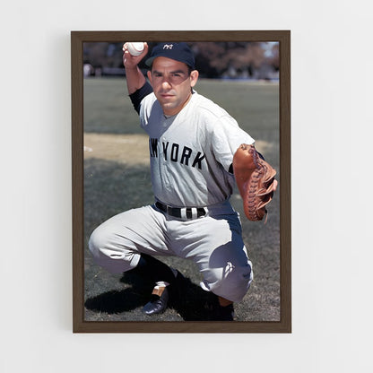ap-yogi berra-1 cadre Bois foncé
