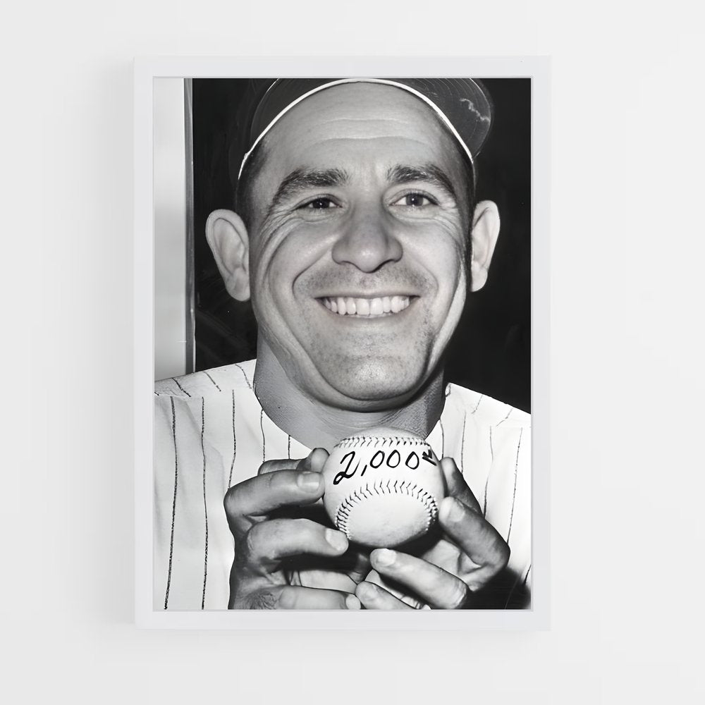 ap-yogi berra-3 cadre Blanc