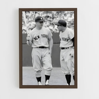 ap-yogi berra-4 cadre Bois foncé