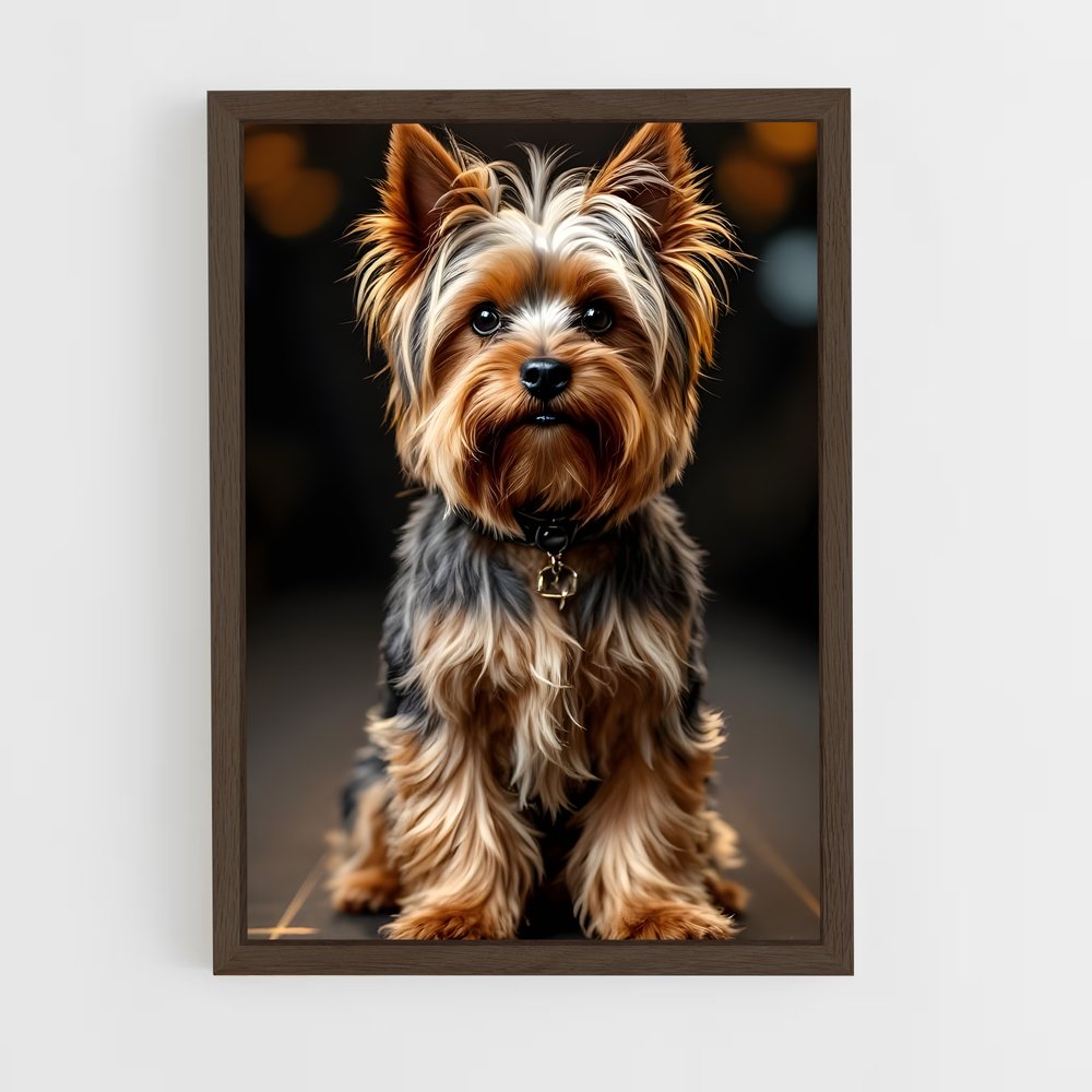 ap-yorkshire terrier-3 cadre Bois foncé