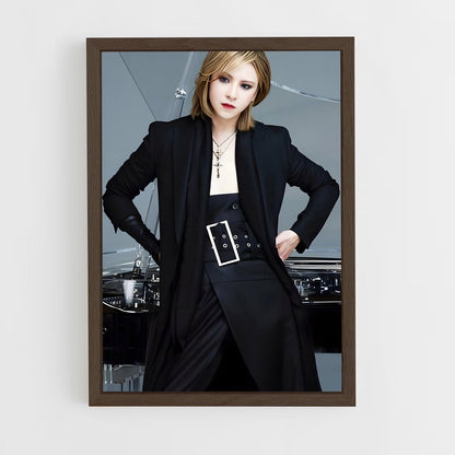 ap-yoshiki x japan-3 cadre Bois foncé