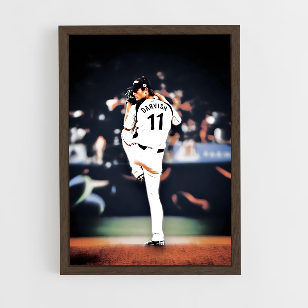 ap-yu darvish-4 cadre Bois foncé