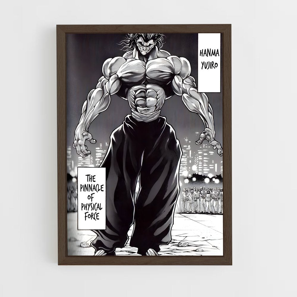 ap-yujiro hanma-1 cadre Bois foncé
