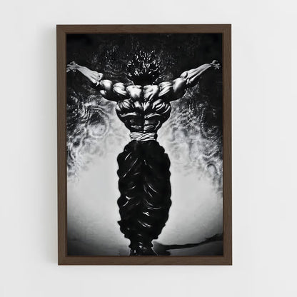 ap-yujiro hanma-3 cadre Bois foncé
