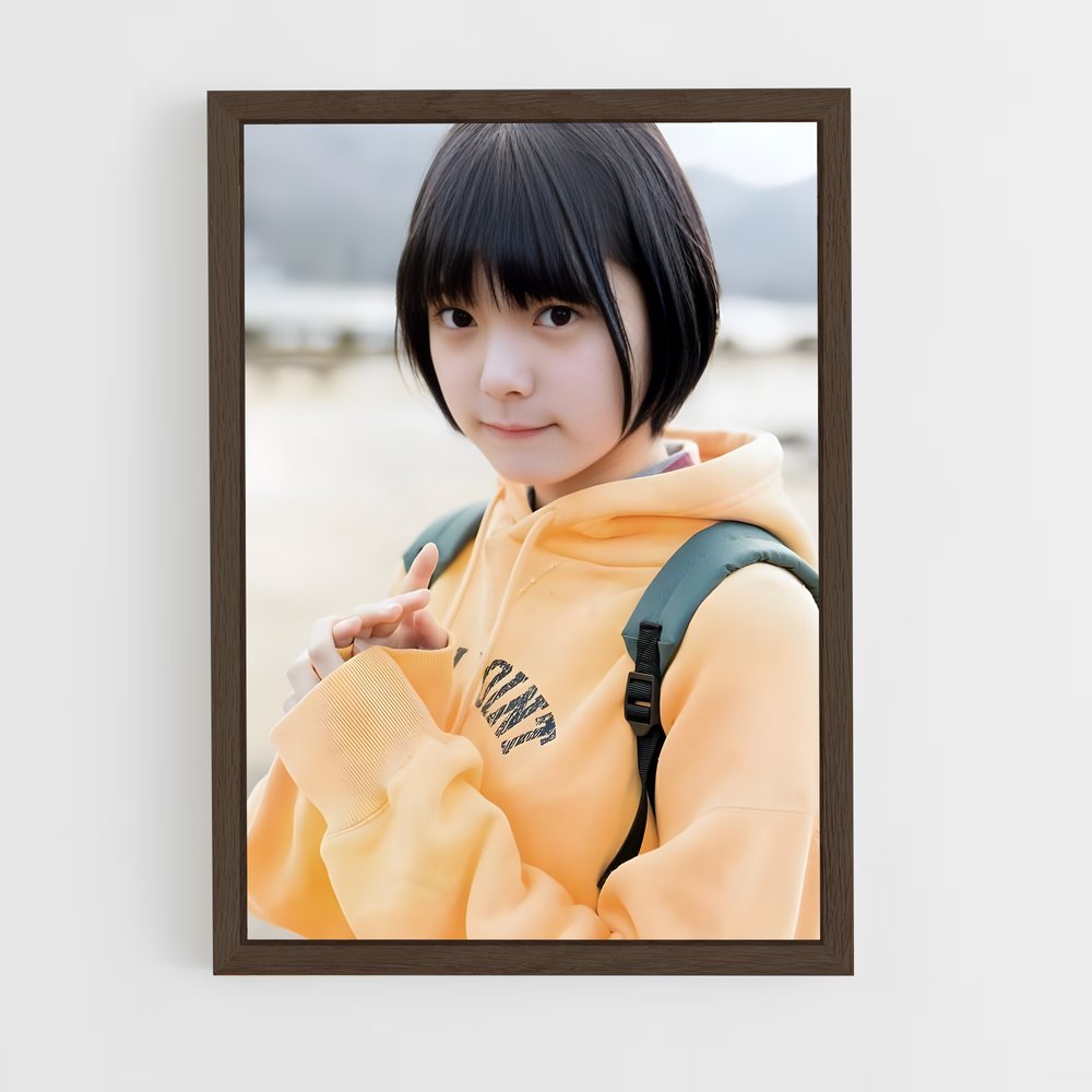 ap-yurina hirate-4 cadre Bois foncé