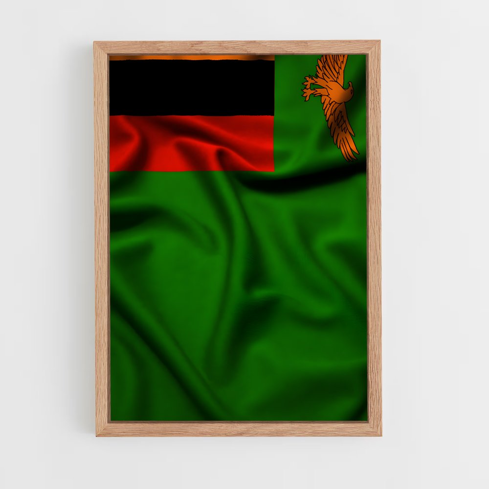 ap-zambia flag-1 cadre Bois clair