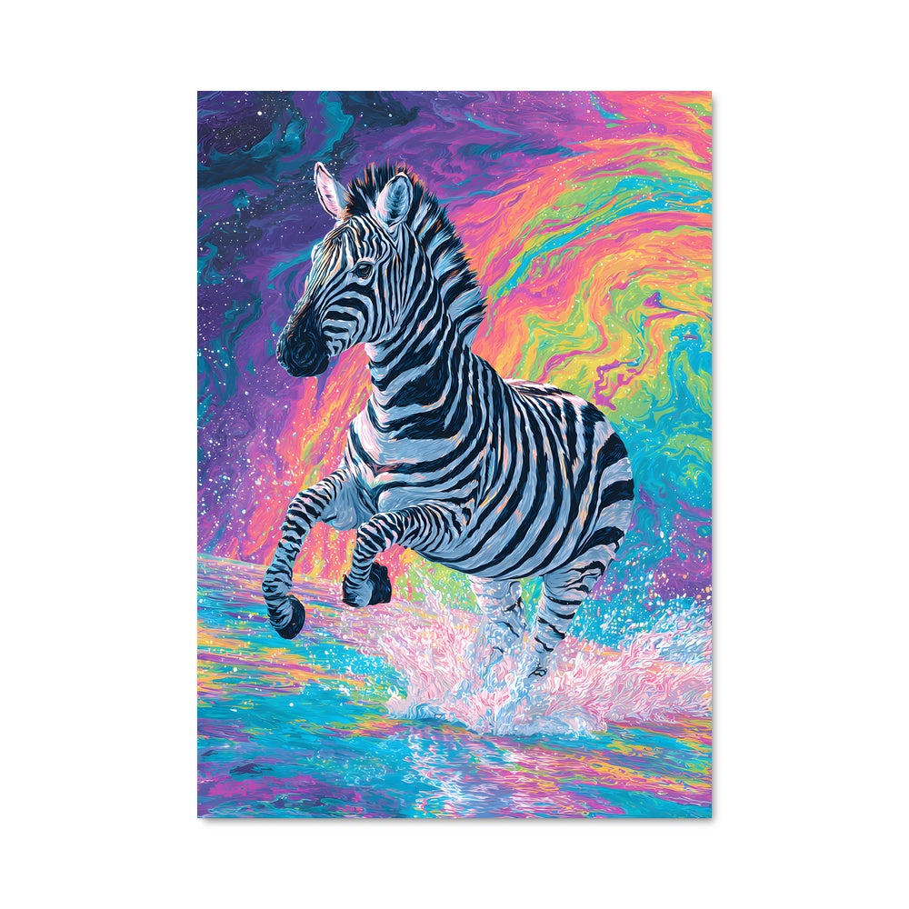 Poster Zebra Splash