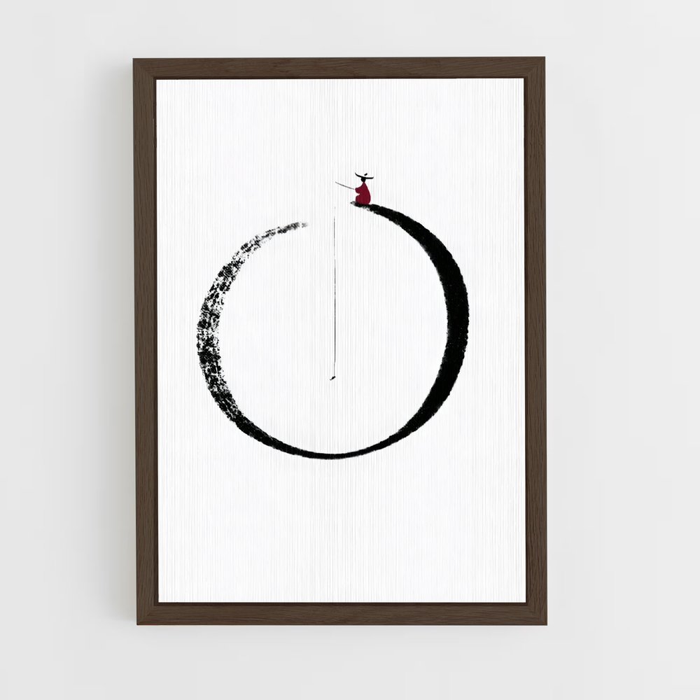 ap-zen circle enso-1 cadre Bois foncé