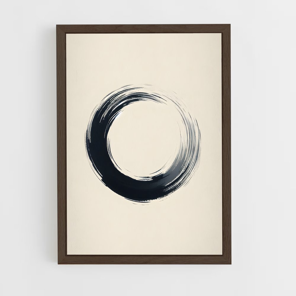 ap-zen circle enso-2 cadre Bois foncé