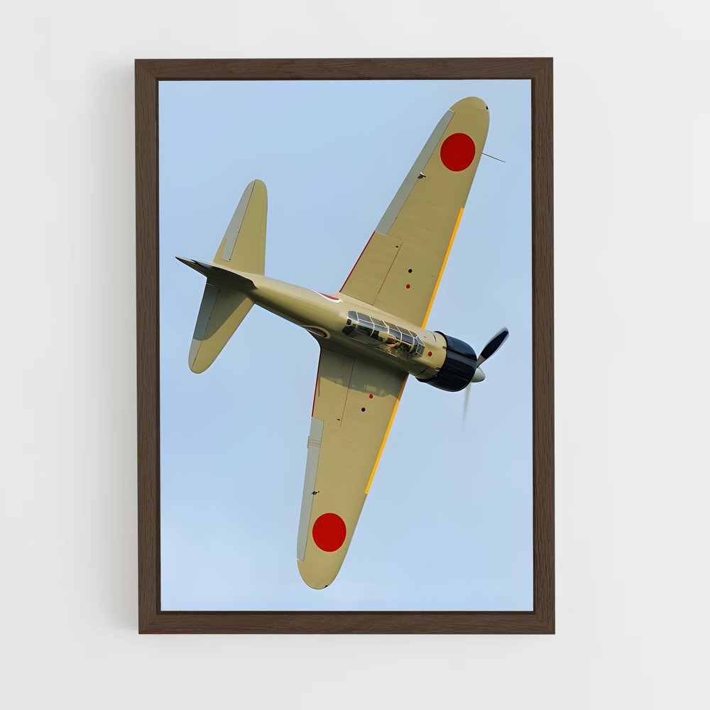 ap-zero fighter mitsubishi-4 cadre Bois foncé
