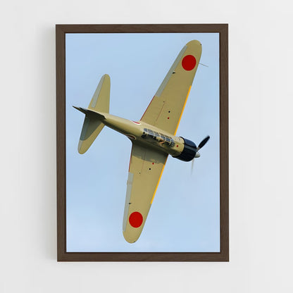 ap-zero fighter mitsubishi-4 cadre Bois foncé
