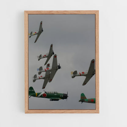 ap-zero fighter mitsubishi-5 cadre Bois clair