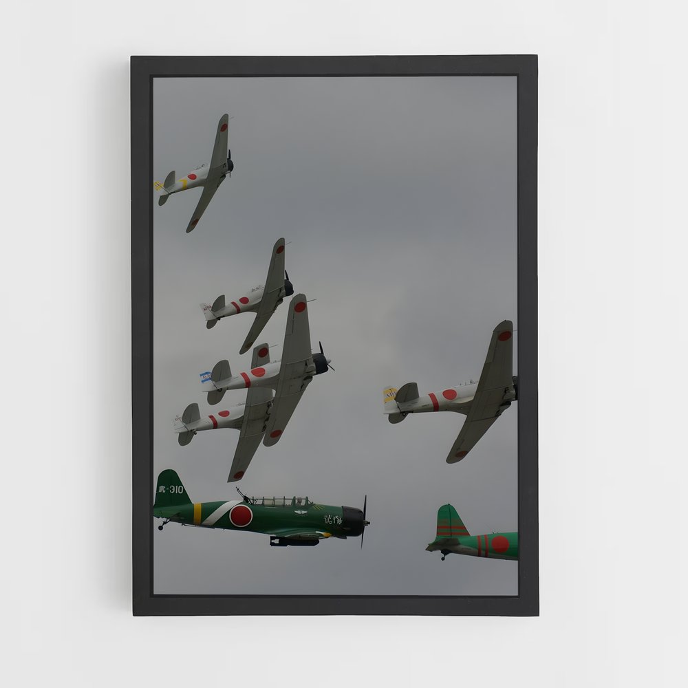 ap-zero fighter mitsubishi-5 cadre Noir