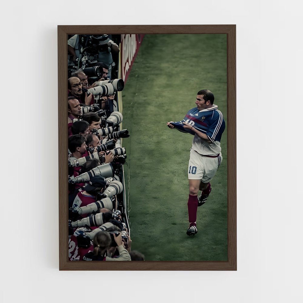 ap-zinedine zidane-4 cadre Bois foncé