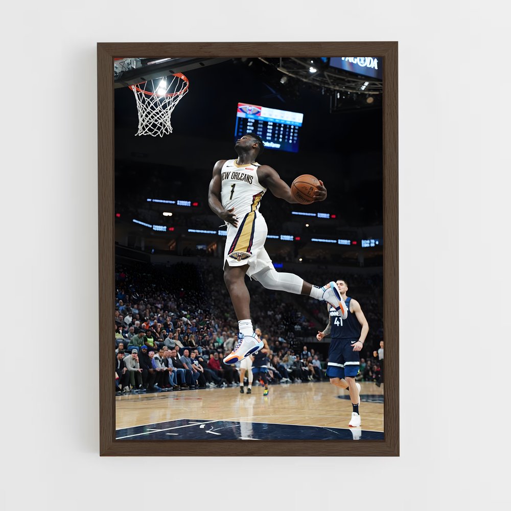 ap-zion williamson-1 cadre Bois foncé