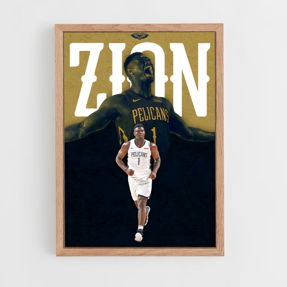 ap-zion williamson-8 cadre Bois clair