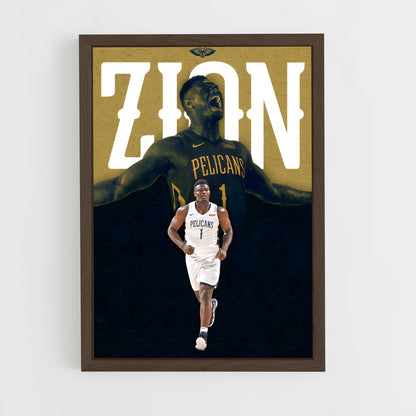 ap-zion williamson-8 cadre Bois foncé