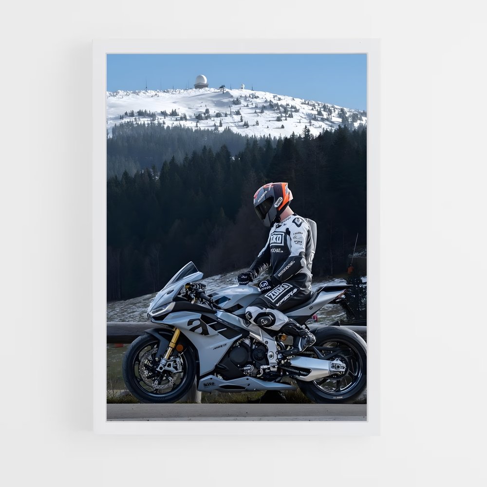 aprilia-5 cadre Blanc
