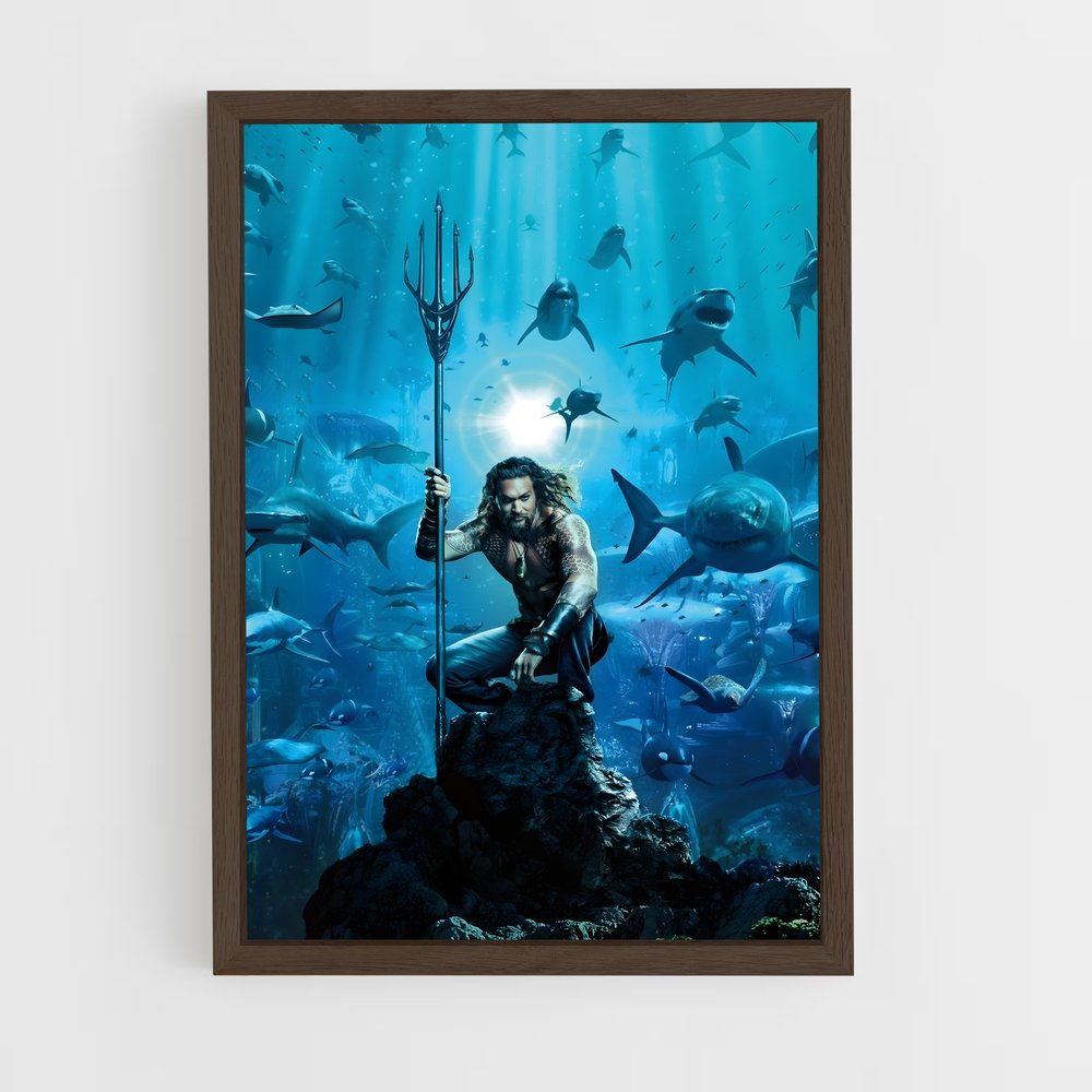 aquaman-1 cadre Bois foncé