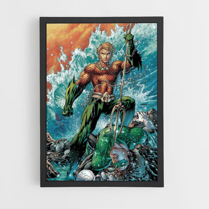 Poster Aquaman vs Green Lantern