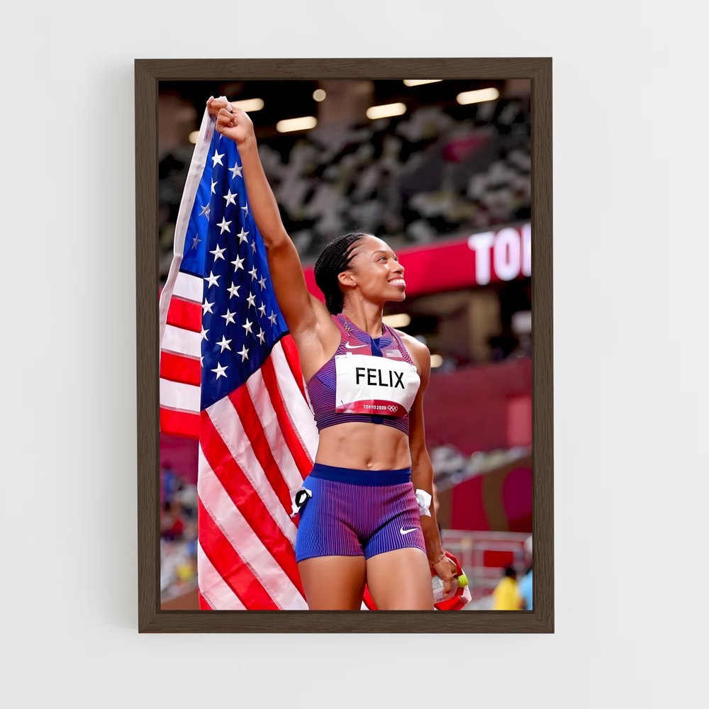 athletism-10 cadre Bois foncé
